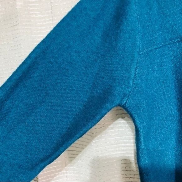 Karen Scott Wool Blend Cardigan Sweater Button Front Blue Womens - Picture 6 of 6